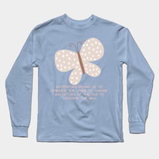 Winds of Change Boho Butterfly Vibes Tee! Long Sleeve T-Shirt
